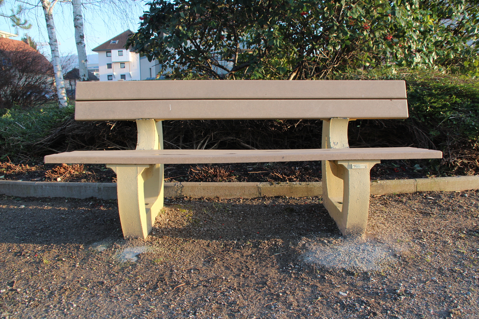 A bench in a french park