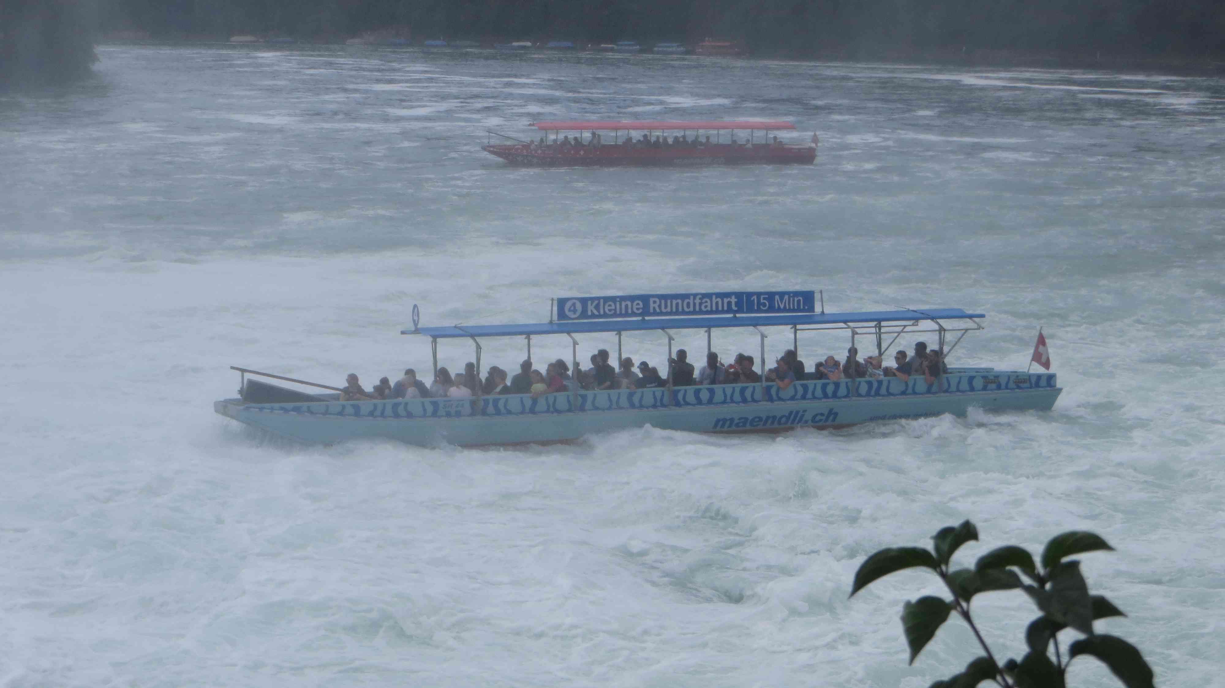 Boat at the Rheinfall